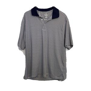 Nat Nast Luxury Originals Men's Striped Navy Button Polo Shirt Size XL